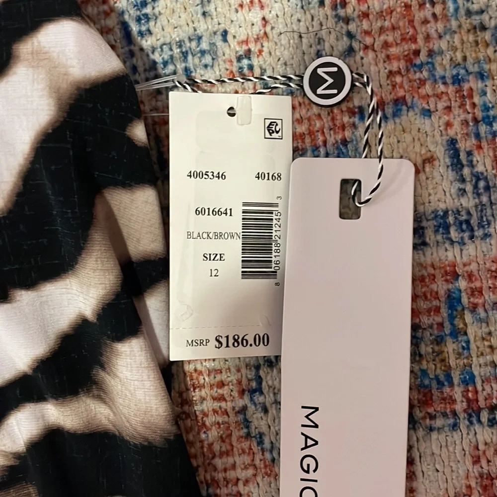 Magicsuit Zimbabwe Amal Animal Print One Piece Swim Dress SZ 12 NWT - Picture 5 of 8